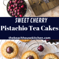 Sweet Cherry Pistachio Tea Cakes long Pinterest pin