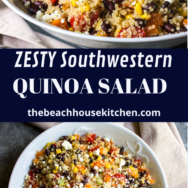 Southwestern Quinoa Salad long Pinterest pin