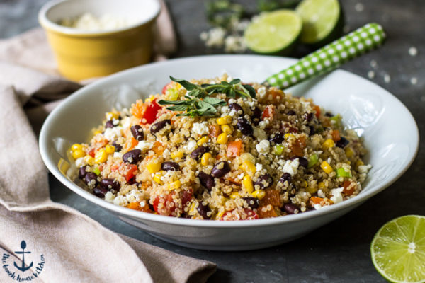 Southwestern Quinoa Salad with Lime Dressing and Cotija Cheese - The ...