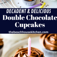 Double Chocolate Cupcakes long Pinterest pin