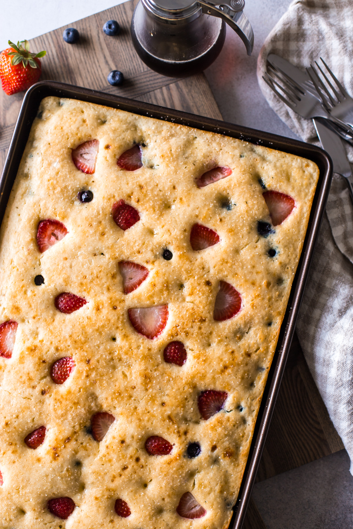 Strawberry Sheet-Pan Pancakes