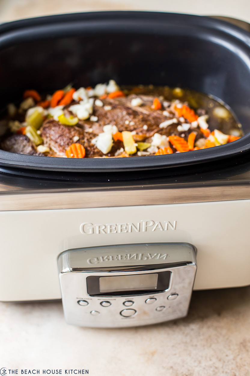 Up close photo of a GreenPan slow cooker