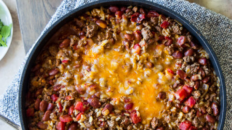 Easy Beef Burrito Skillet Recipe (+VIDEO) - The Girl Who Ate