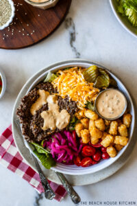 Naked Burger Salad Bowl - The Beach House Kitchen